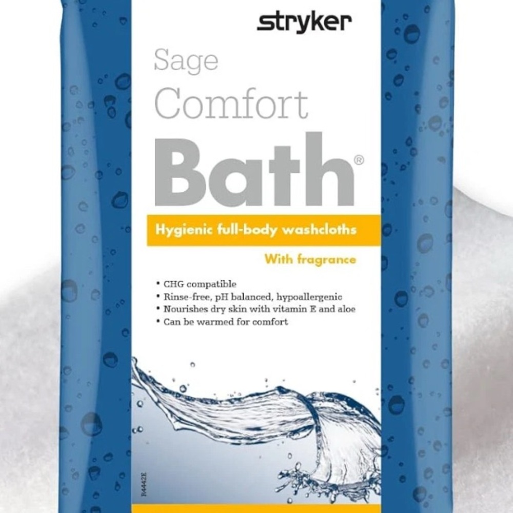 Sage Comfort Bath Disposable Washcloths - Blue